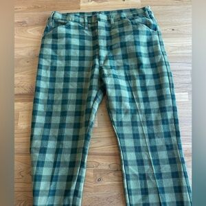 Vintage Green Plaid Woman’s Pants